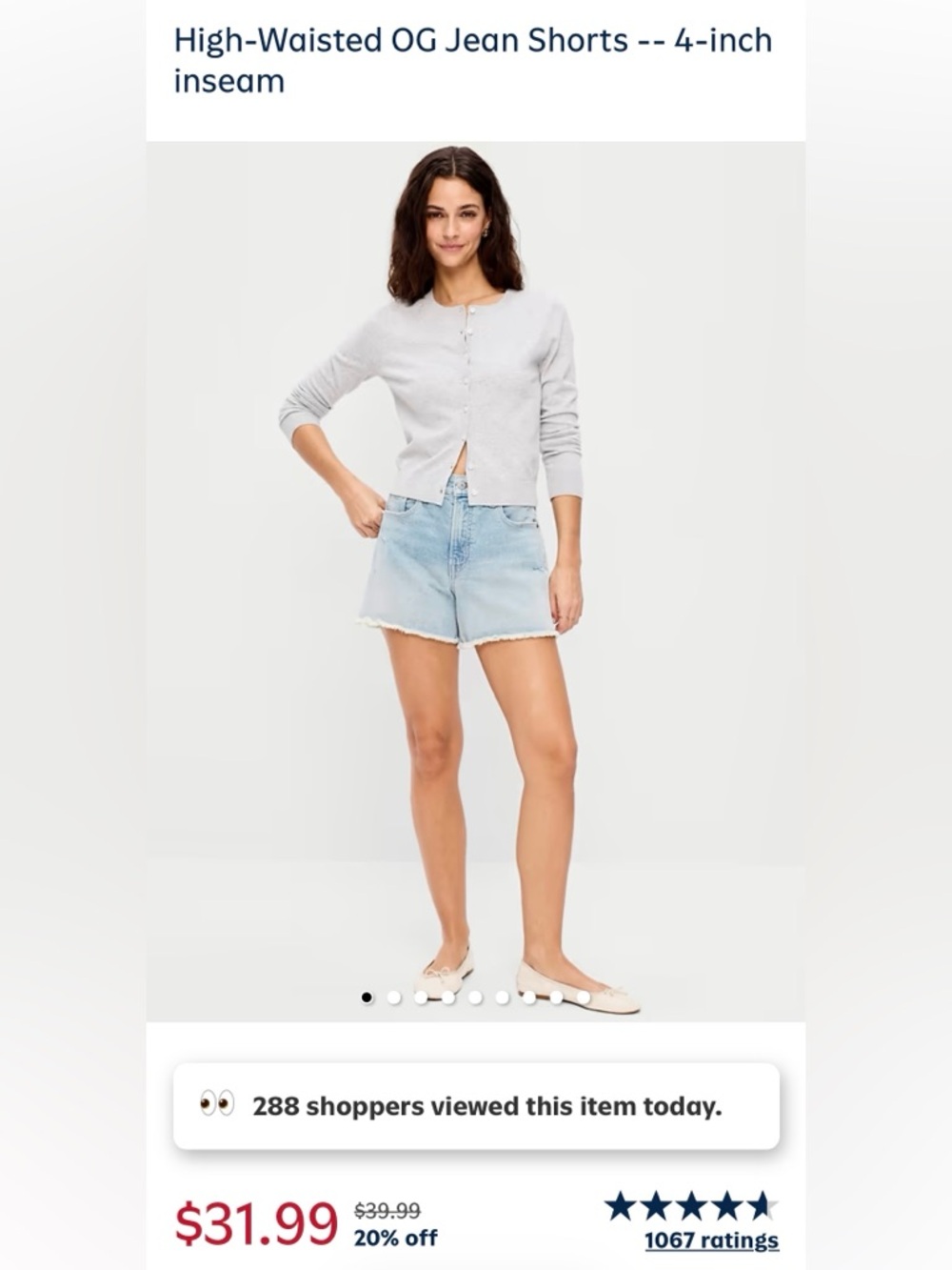 Old Navy Light Blue High-Waisted Jean Shorts